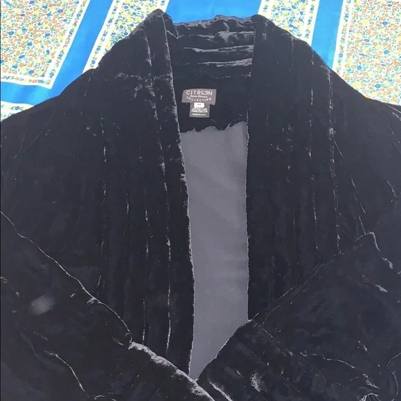 CITRON Santa Monica Collection 100% Silk Open Coat Size Medium - Picture 14 of 16